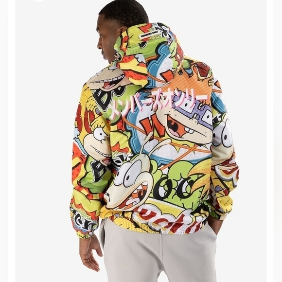 MEMBERS ONLY Hey Arnold Themed Windbreaker Multicolored Size L.. - Picture 10 of 16